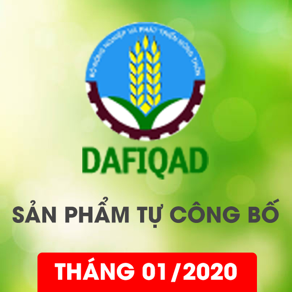 Bản tự công bố sản phẩm Tháng 01/2020